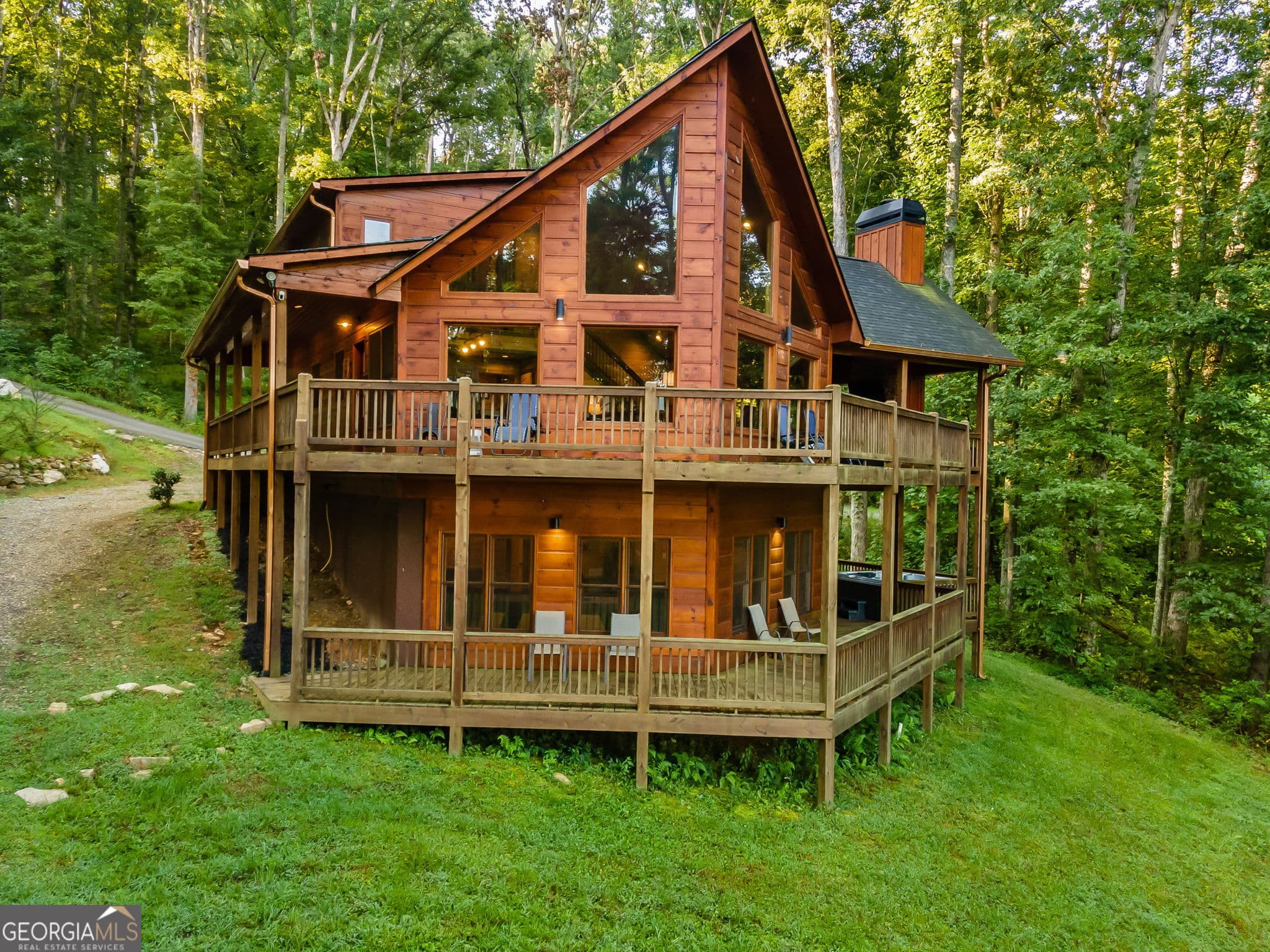 4 bedroom, 3.5 bathroom, 3,594 sq ft cabin,single family residence for sale at 34 Highland Forest Trail, Morganton, GA 30560