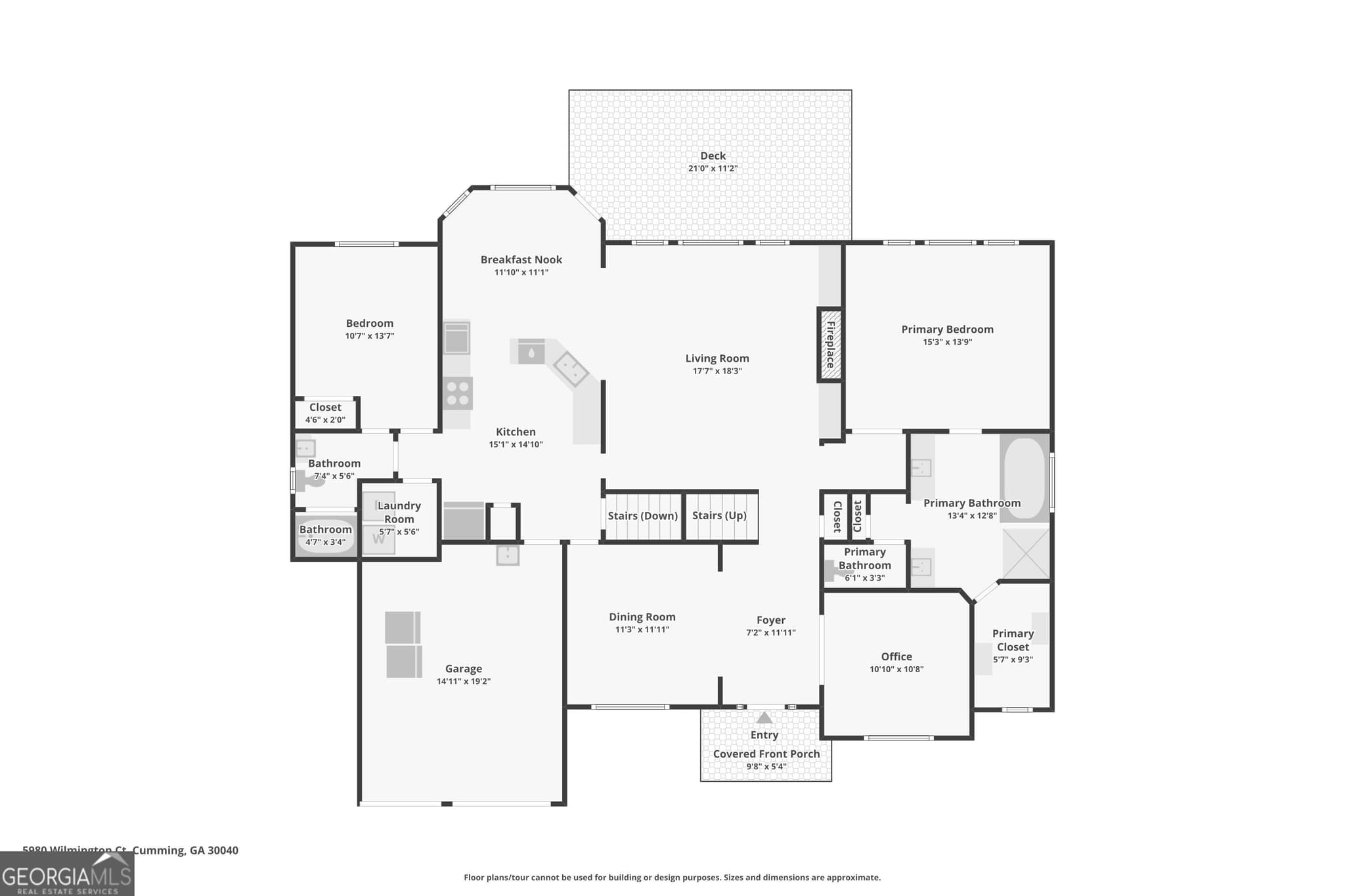 6 bedroom, 5 bathroom, 4,854 sq ft single family residence for sale at 5980 Wilmington Court, Cumming, GA 30040 — photo 4