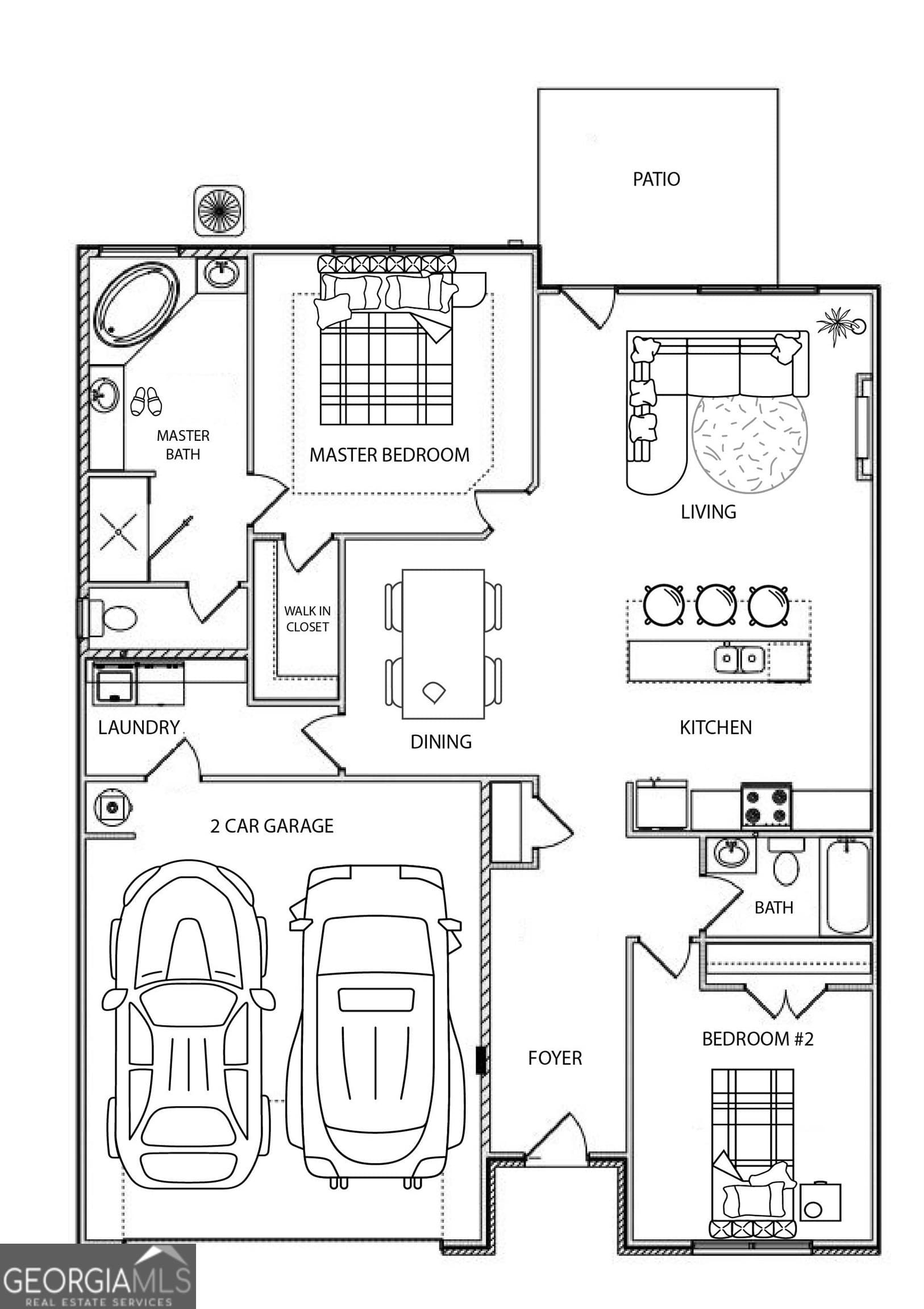 2 bedroom, 2 bathroom, 1,526 sq ft townhouse for sale at 65 Village Court, Cleveland, GA 30528 — photo 2
