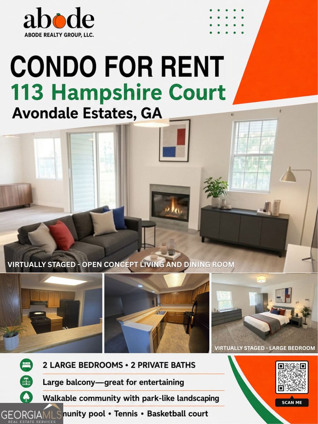 2 bedroom, 2 bathroom, 1,352 sq ft condominium for rent at 113 Hampshire Court 113, Avondale Estates, GA 30002 for $2,000 a month — photo 2