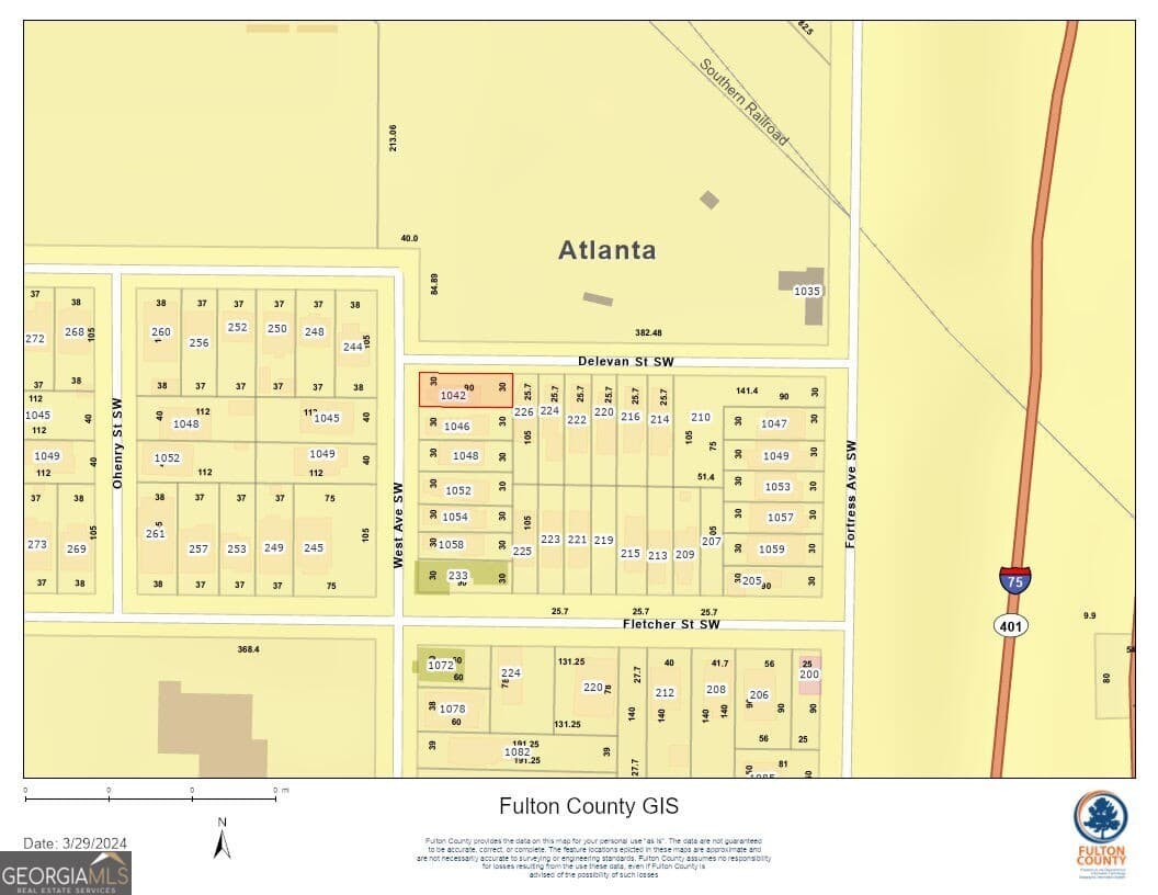 residential lot for sale at 1042 West Avenue, Atlanta, GA 30315 — photo 4