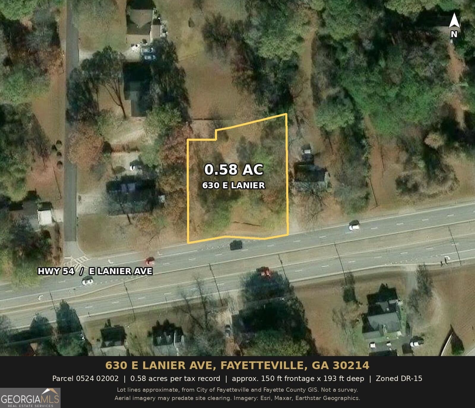 residential lot for sale at 630 Lanier Avenue, Fayetteville, GA 30214 — photo 2