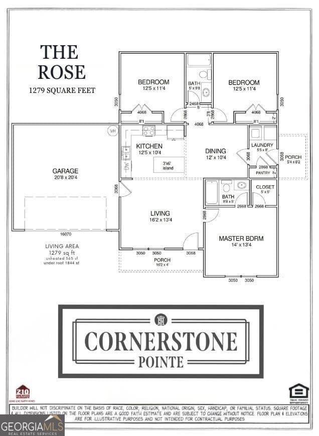 3 bedroom, 2 bathroom, 1,279 sq ft single family residence for sale at 183 Landmark Circle LOT 39, Statesboro, GA 30458 — photo 2