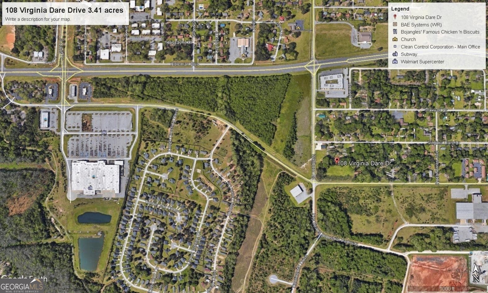 residential lot for sale at 108 Virginia Dare Drive, Warner Robins, GA 31088 — photo 2