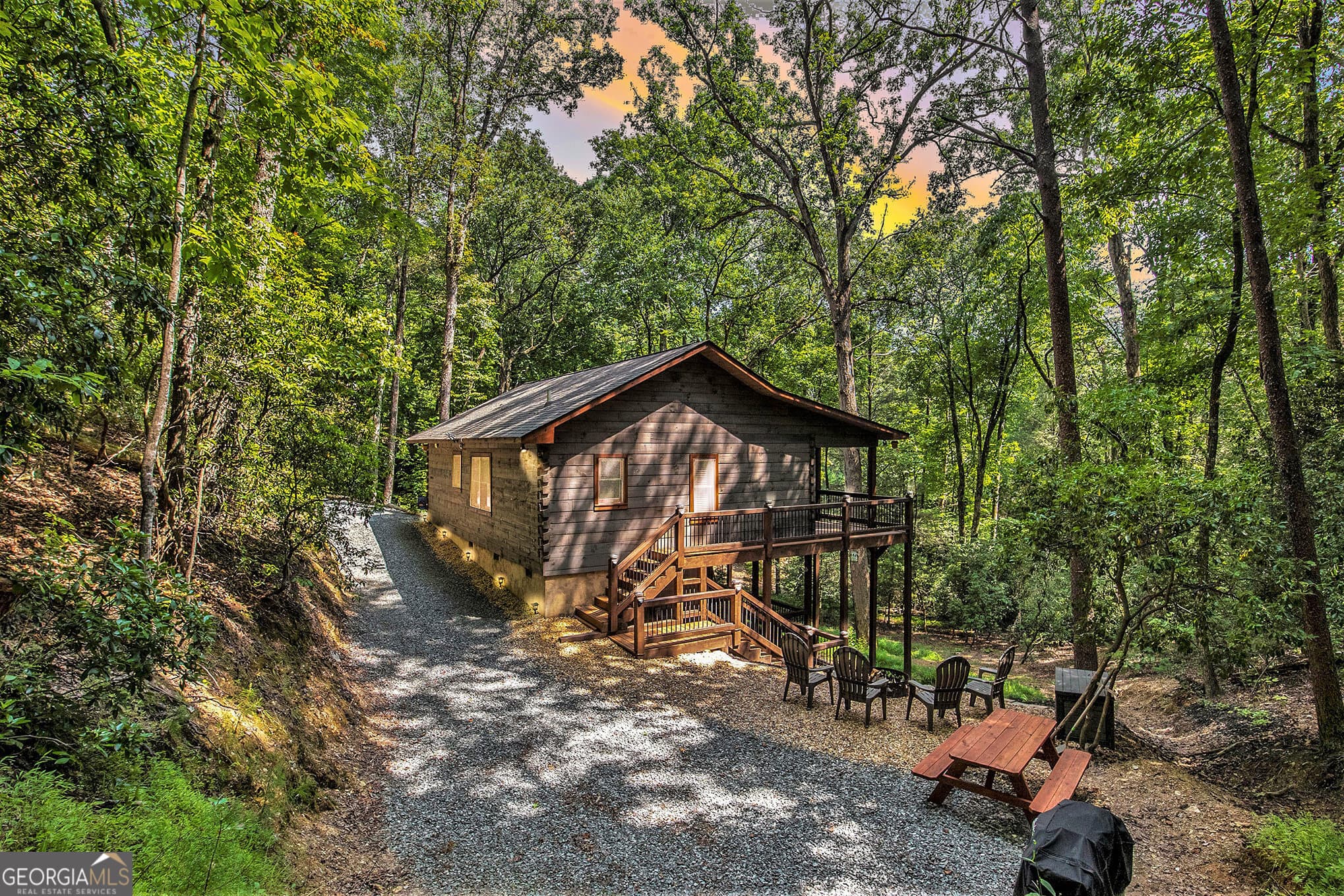 2 bedroom, 2 bathroom, 912 sq ft cabin,single family residence for sale at 680 Hidden Lake Drive, Cherry Log, GA 30522