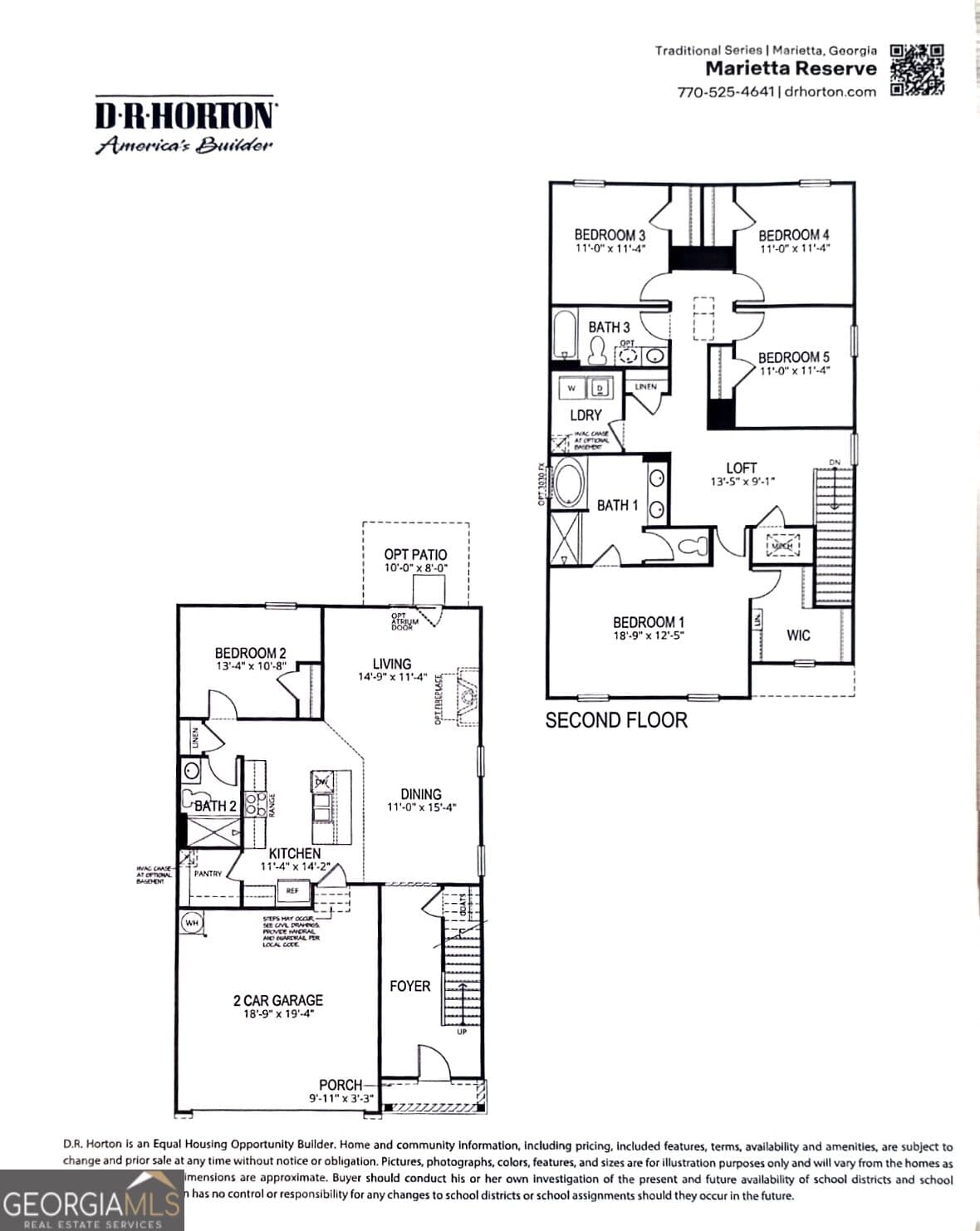 5 bedroom, 3 bathroom single family residence for sale at 1400 Aerie Drive, Marietta, GA 30064 — photo 4