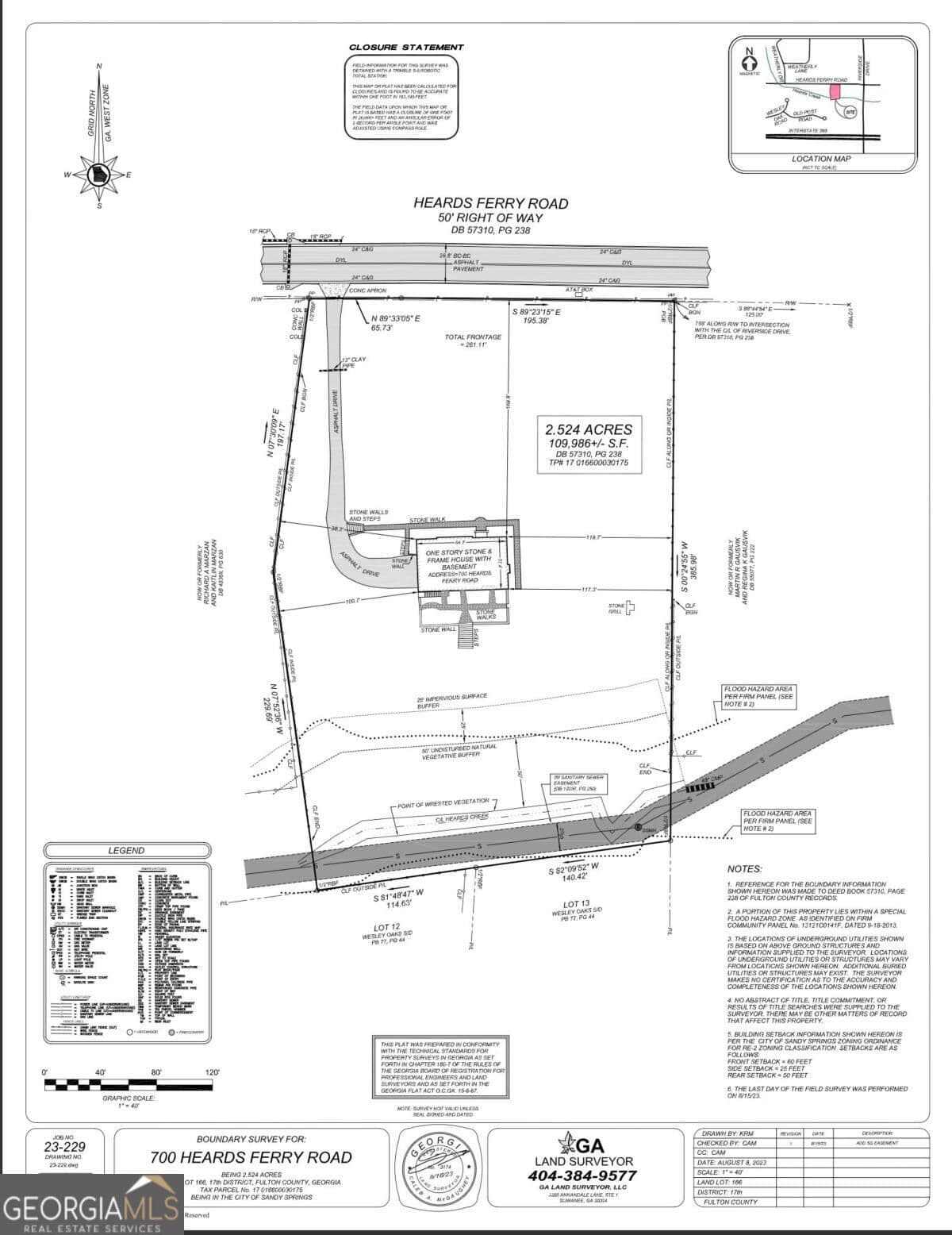 residential lot for sale at 700 Heards Ferry Road, Atlanta, GA 30328 — photo 1 of 2