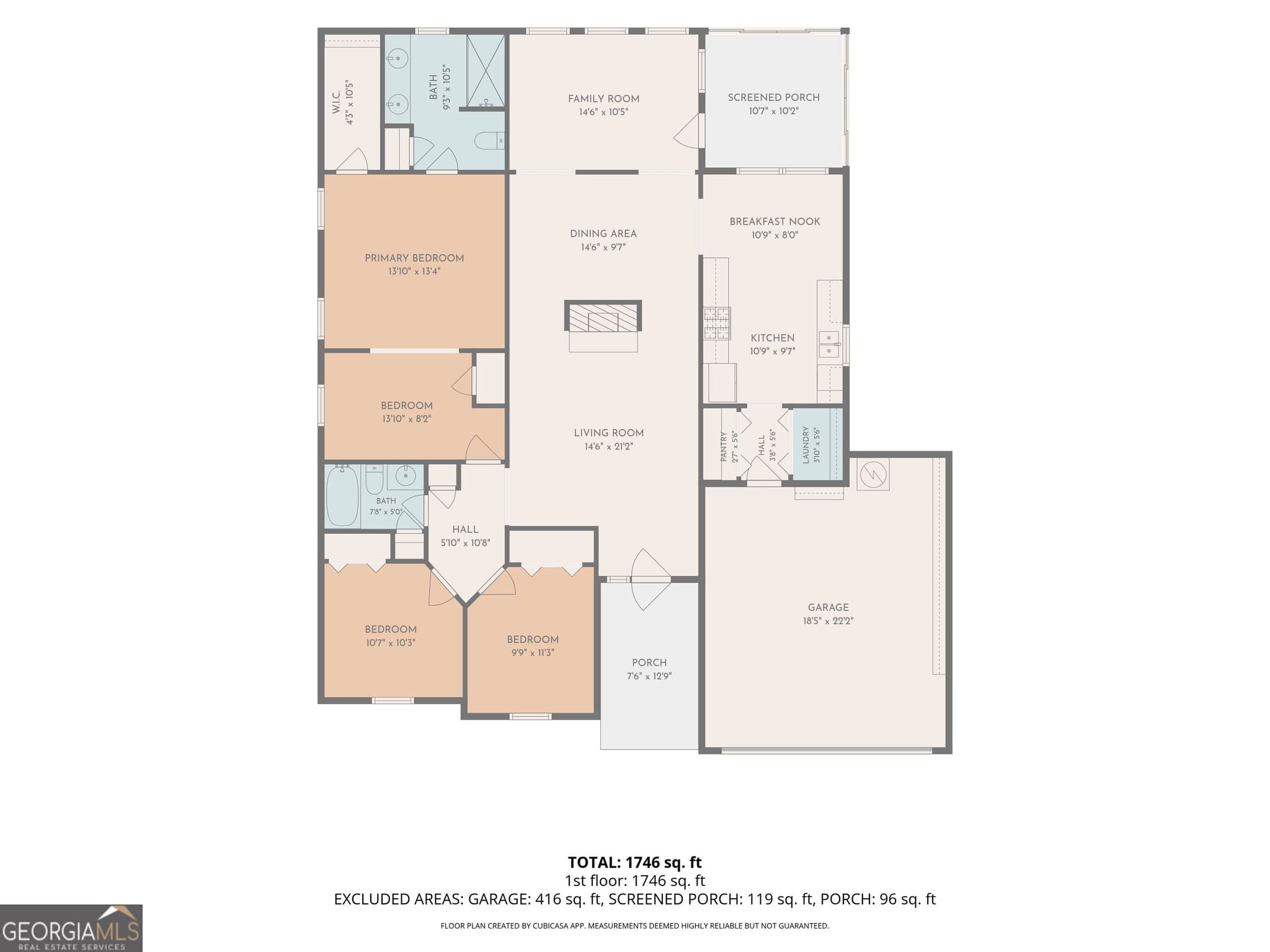3 bedroom, 2 bathroom, 1,869 sq ft single family residence for sale at 129 Meridian Drive, Stockbridge, GA 30281 — photo 4
