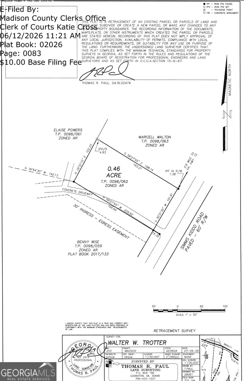 unimproved land for sale at 0 Sims Kidd Road, Comer, GA 30629 — photo 1 of 1