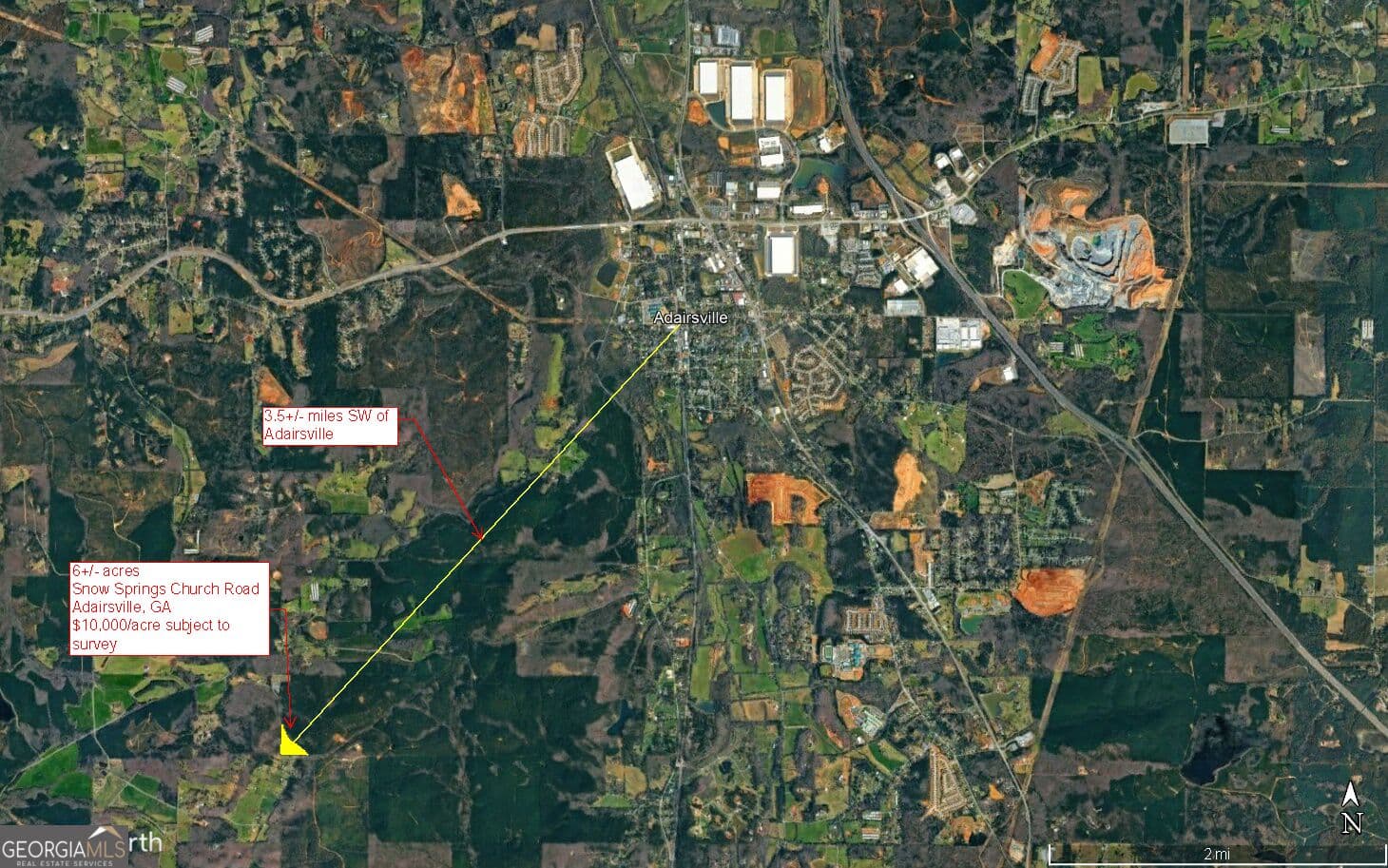 unimproved land for sale at 0 Snow Springs Church Road 9525-F, Adairsville, GA 30103 — photo 1 of 3