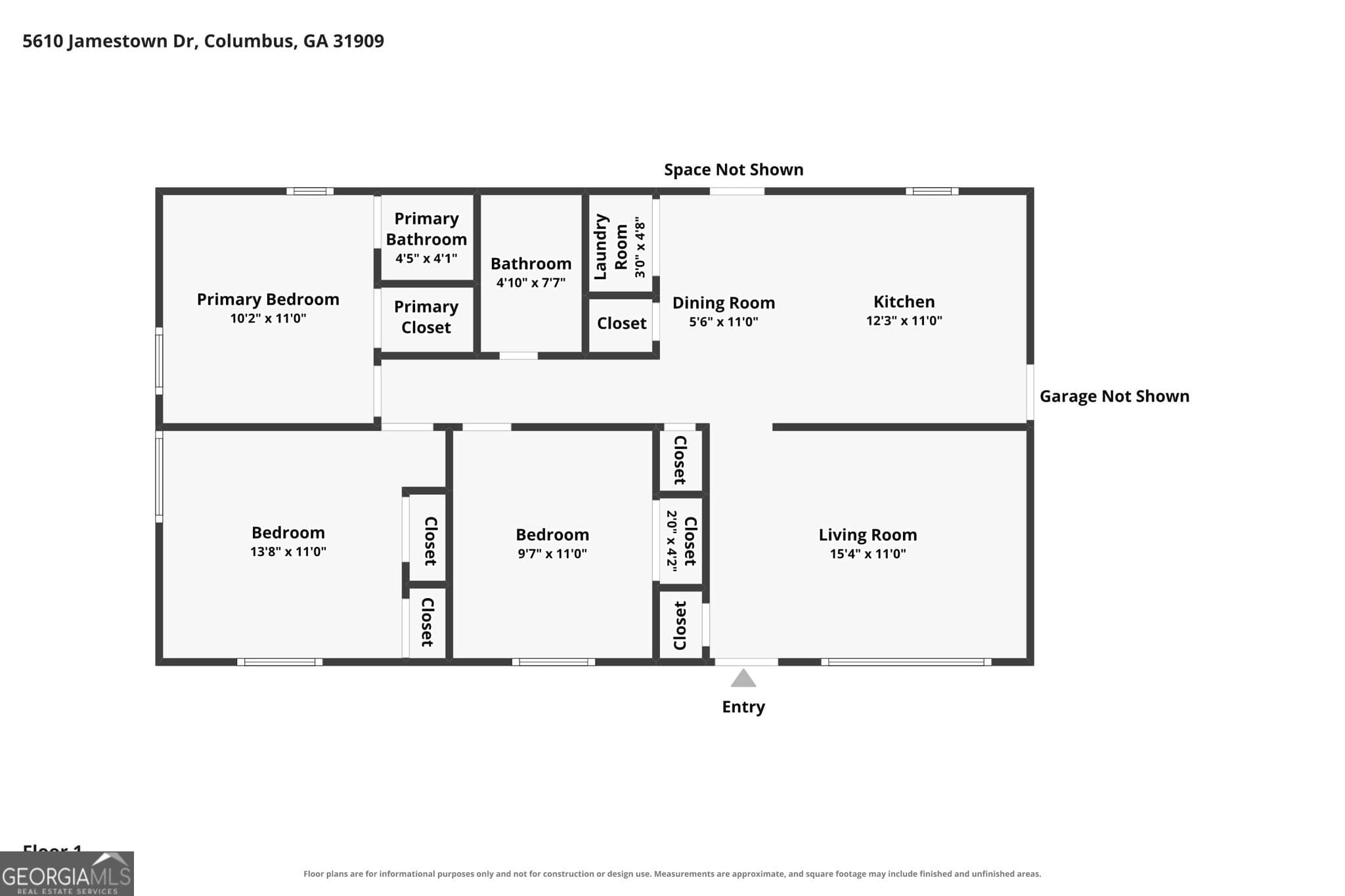 3 bedroom, 1.5 bathroom, 1,008 sq ft single family residence under contract at 5610 Jamestown Drive, Columbus, GA 31909 — photo 2