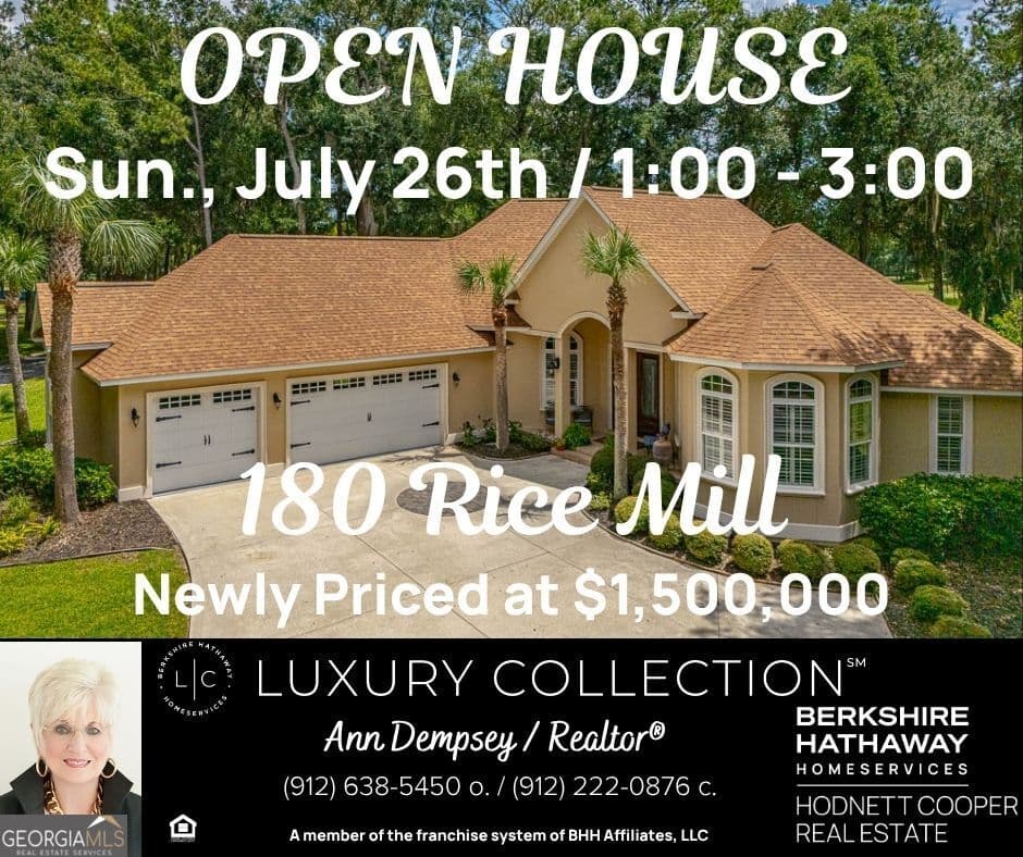 4 bedroom, 3.5 bathroom, 3,352 sq ft single family residence for sale at 180 Rice Mill, St. Simons, GA 31522
