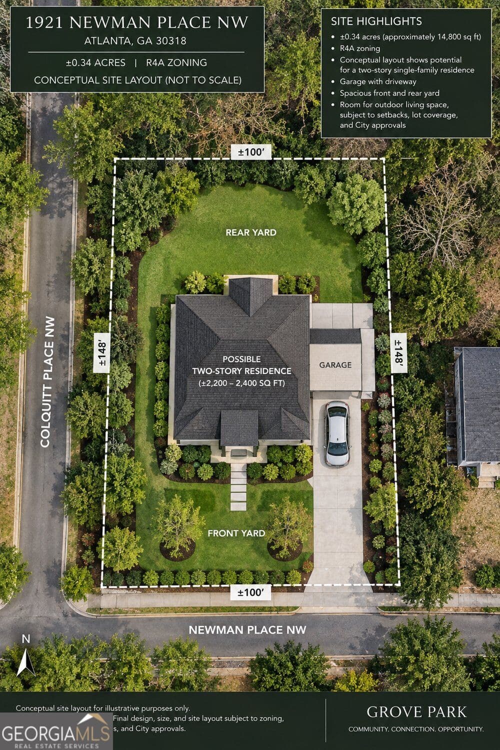 residential lot for sale at 1921 Newman Place, Atlanta, GA 30318 — photo 4