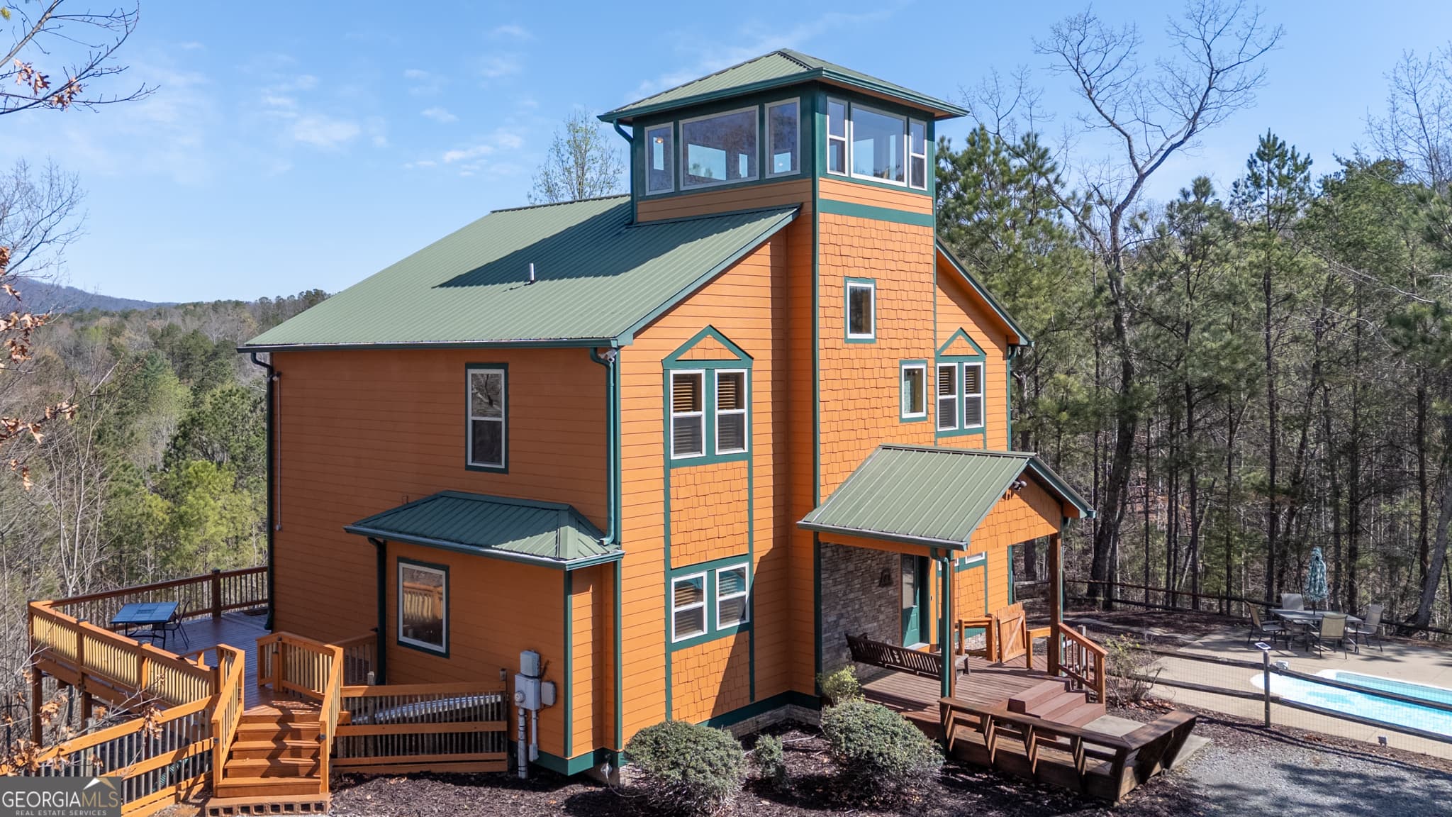 4 bedroom, 3.5 bathroom, 3,620 sq ft cabin,single family residence for sale at 14 Honeysuckle Way, Ellijay, GA 30540