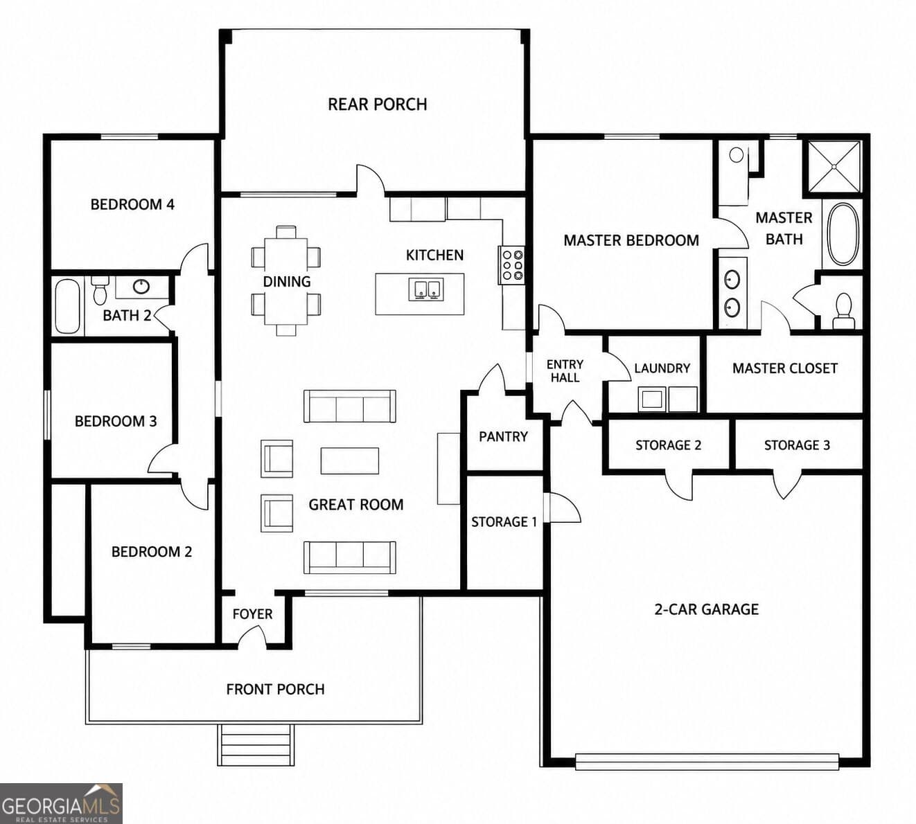 4 bedroom, 2 bathroom, 1,900 sq ft single family residence for sale at 276 Bishop Road, Meansville, GA 30256
