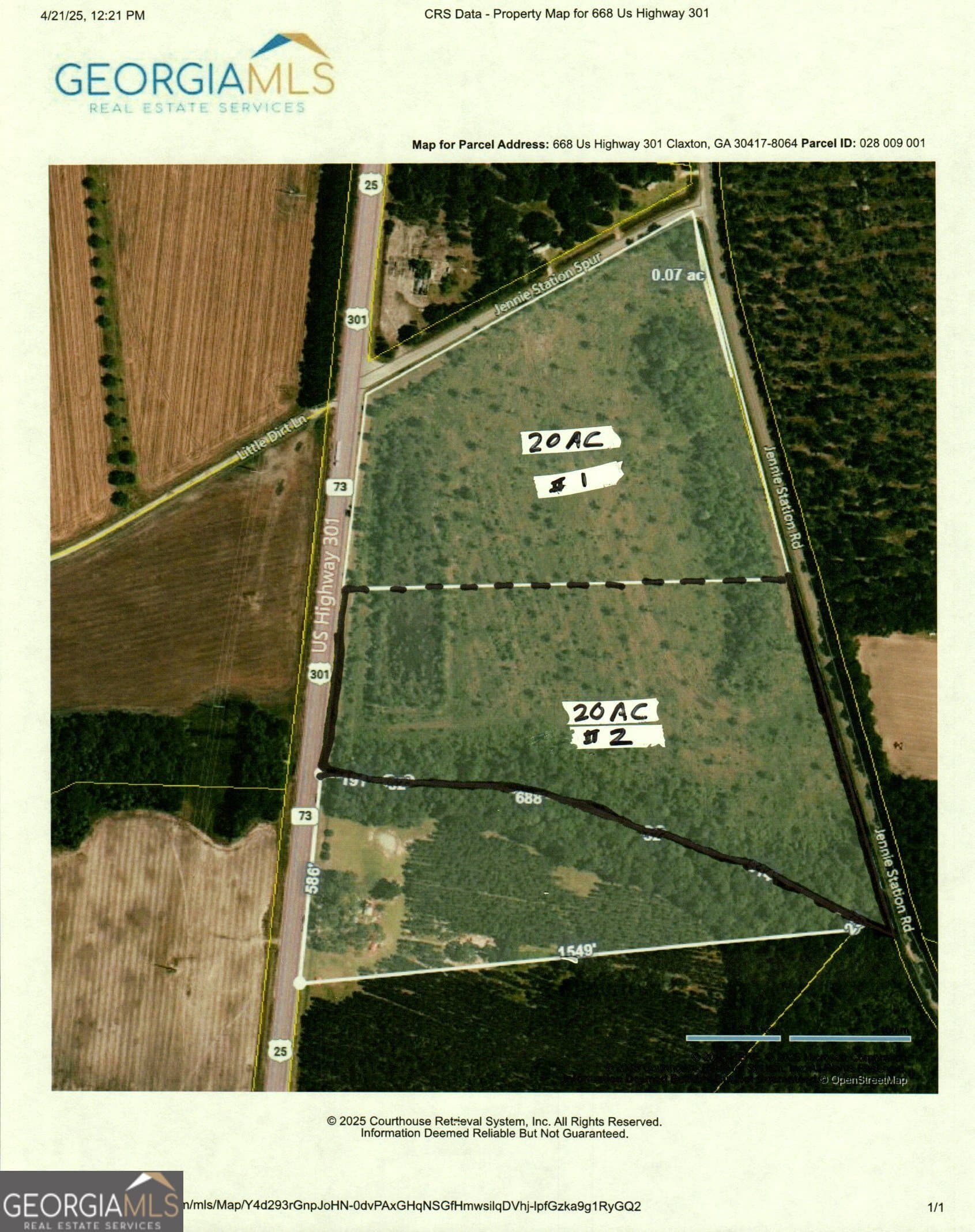 agriculture sold at 0 Us Highway 301, Claxton, GA 30417