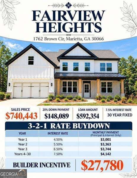 5 bedroom, 4 bathroom single family residence for sale at 1760 Brown Circle, Marietta, GA 30066 — photo 2