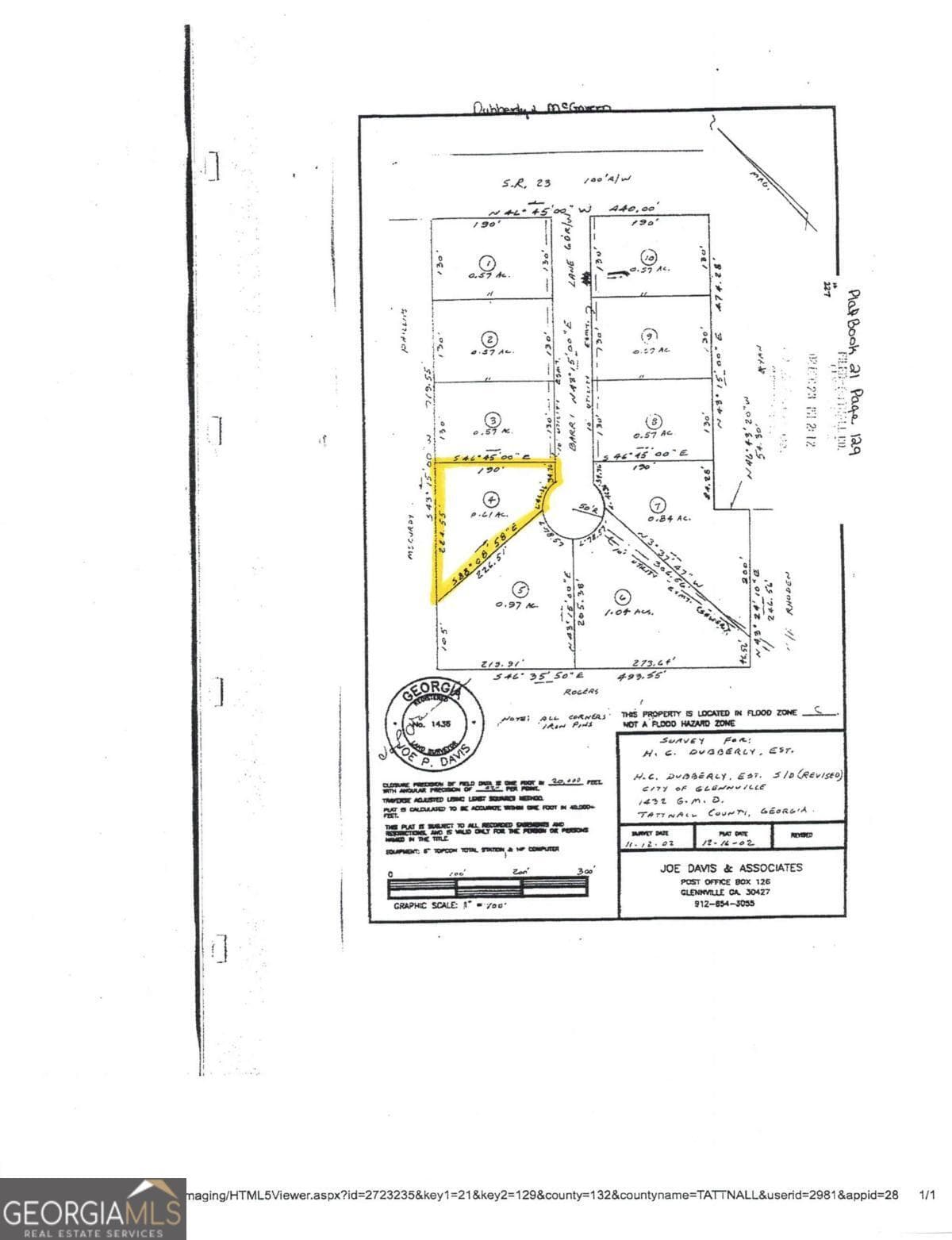 residential lot for sale at 009 Barry Lane LOT 4, Glennville, GA 30427 — photo 1 of 1