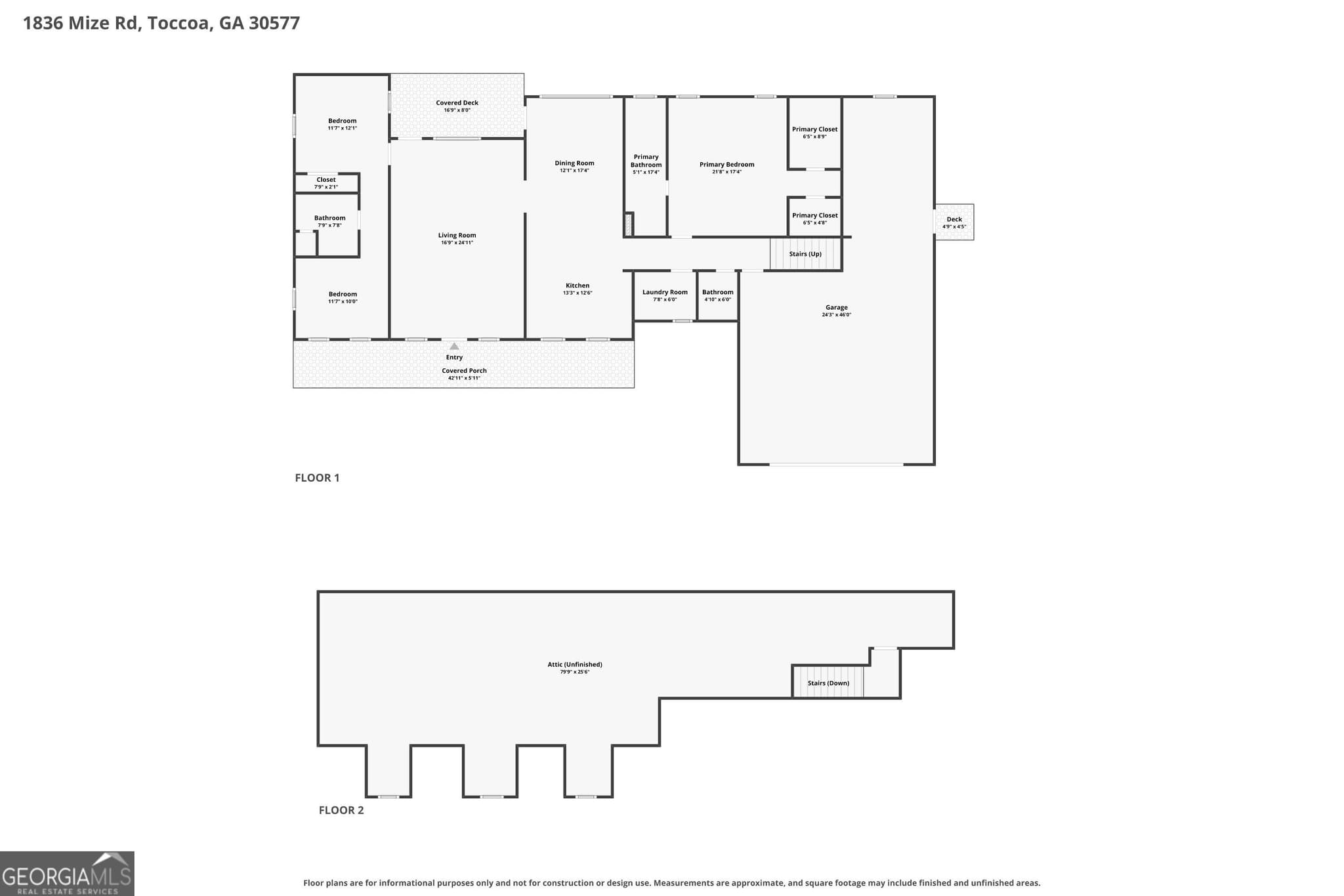 2 bedroom, 2.5 bathroom, 1,841 sq ft single family residence for sale at 1836 Mize Road, Toccoa, GA 30577 — photo 6