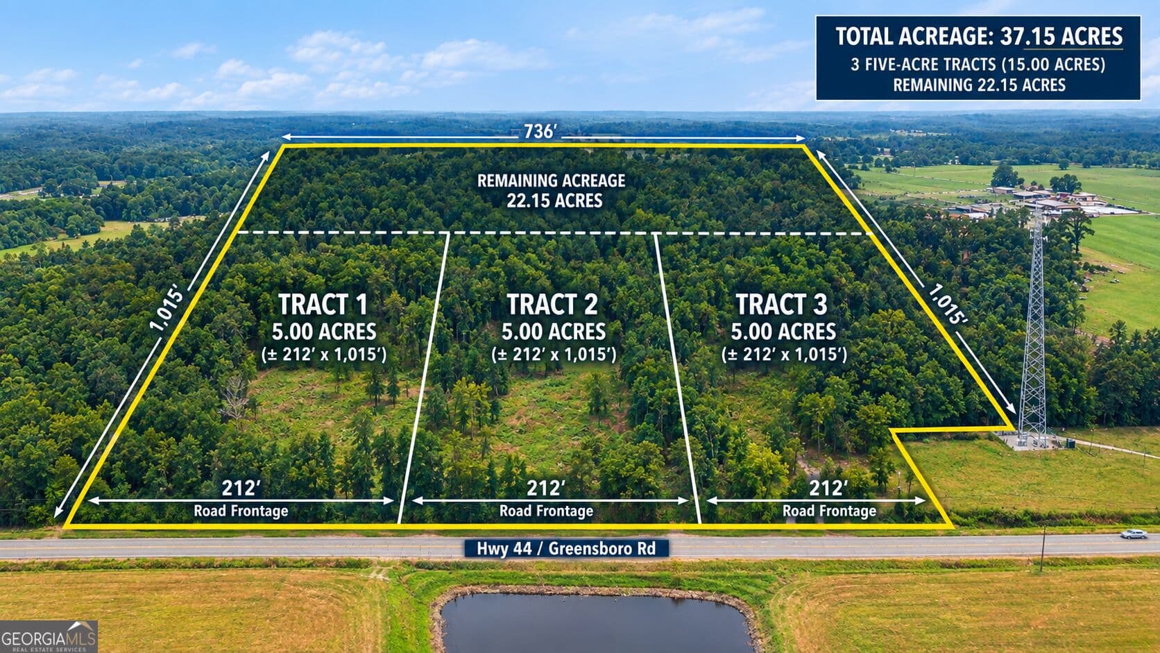 estate lot for sale at 0 TRACT 1 Greensoboro Road, Eatonton, GA 31024 — photo 1 of 20