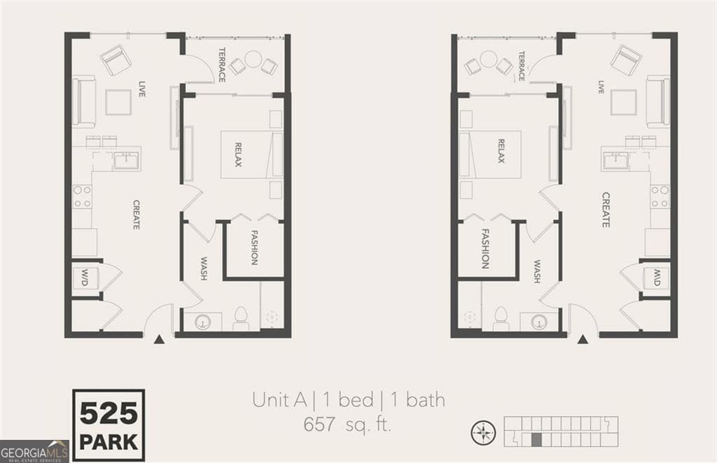 1 bedroom, 1 bathroom, 657 sq ft condominium for sale at 525 Parkway Drive APT 512, Atlanta, GA 30308 — photo 3