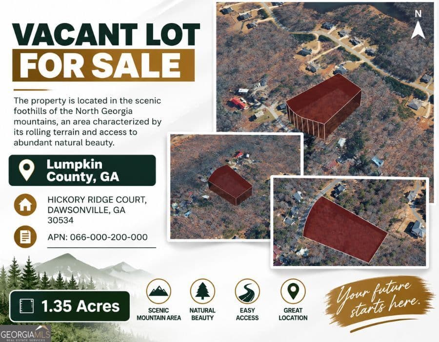 residential lot for sale at 0 Hickory Ridge Court, Dawsonville, GA 30534 — photo 1 of 18