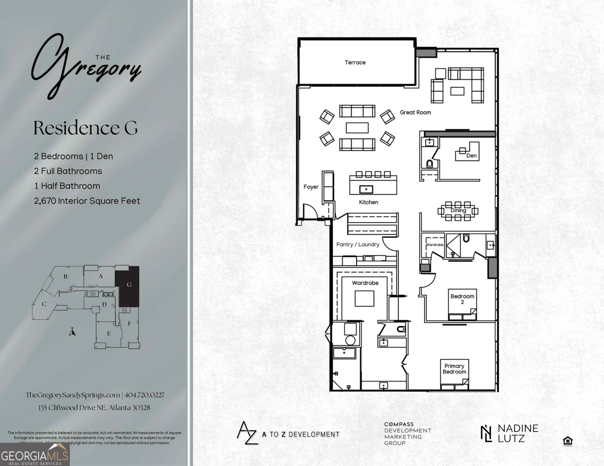 3 bedroom, 2.5 bathroom, 2,670 sq ft condominium for sale at 135 Cliftwood Road 307, Sandy Springs, GA 30328 — photo 9