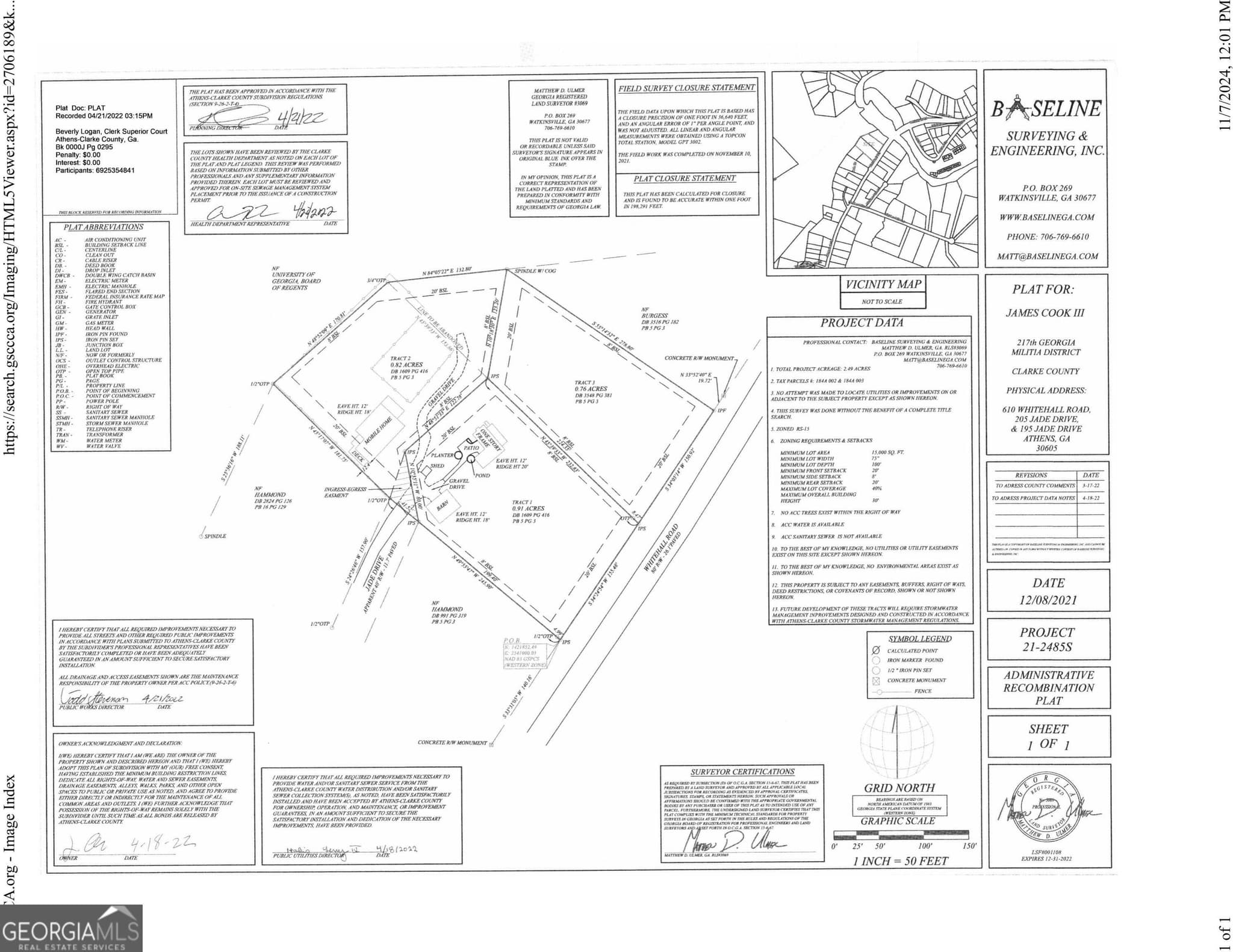 residential lot for sale at 610 Whitehall Road, Athens, GA 30605 — photo 1 of 8