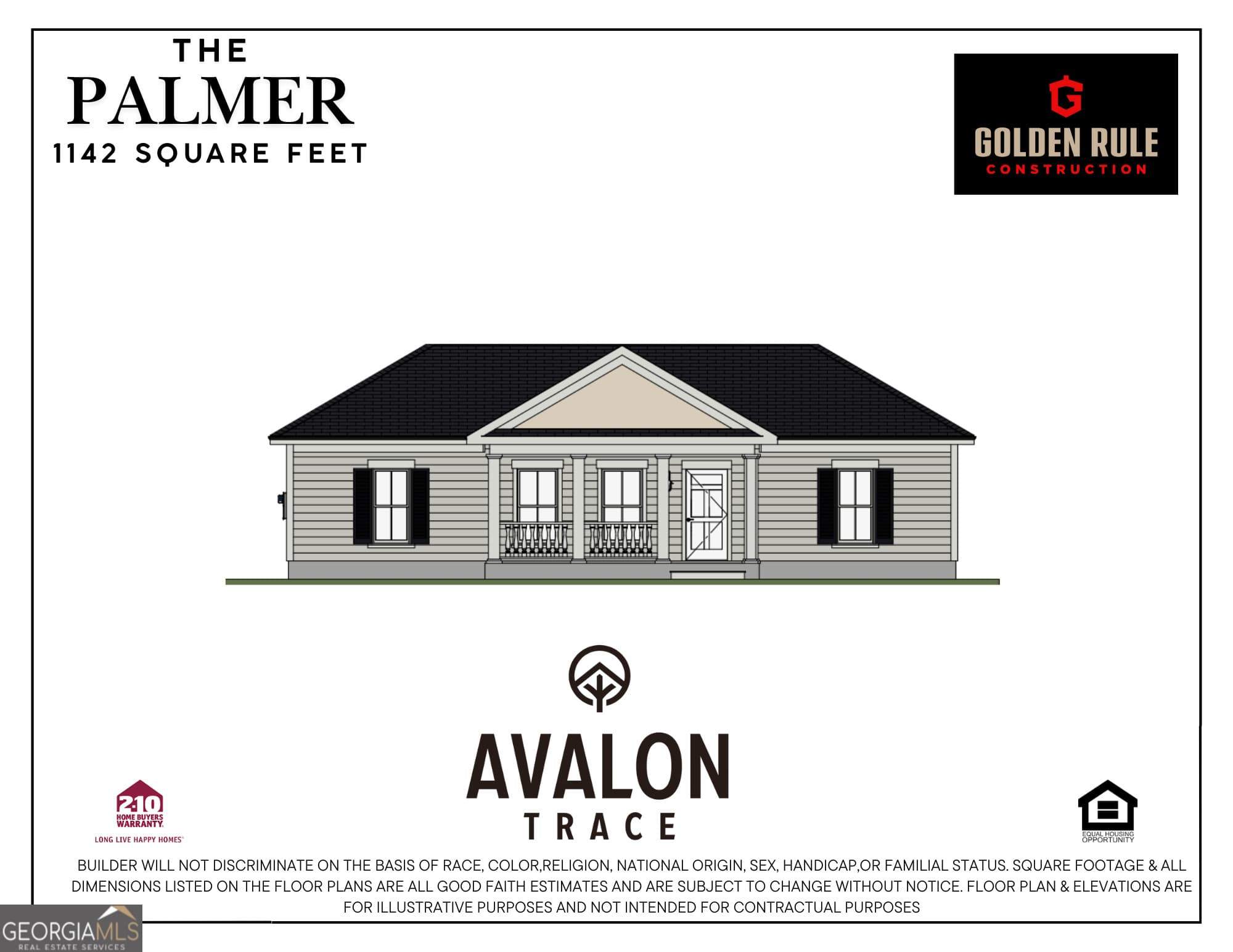 2 bedroom, 2 bathroom, 1,142 sq ft single family residence for sale at 140 Avalon Trace LOT 139, Statesboro, GA 30458 — photo 2