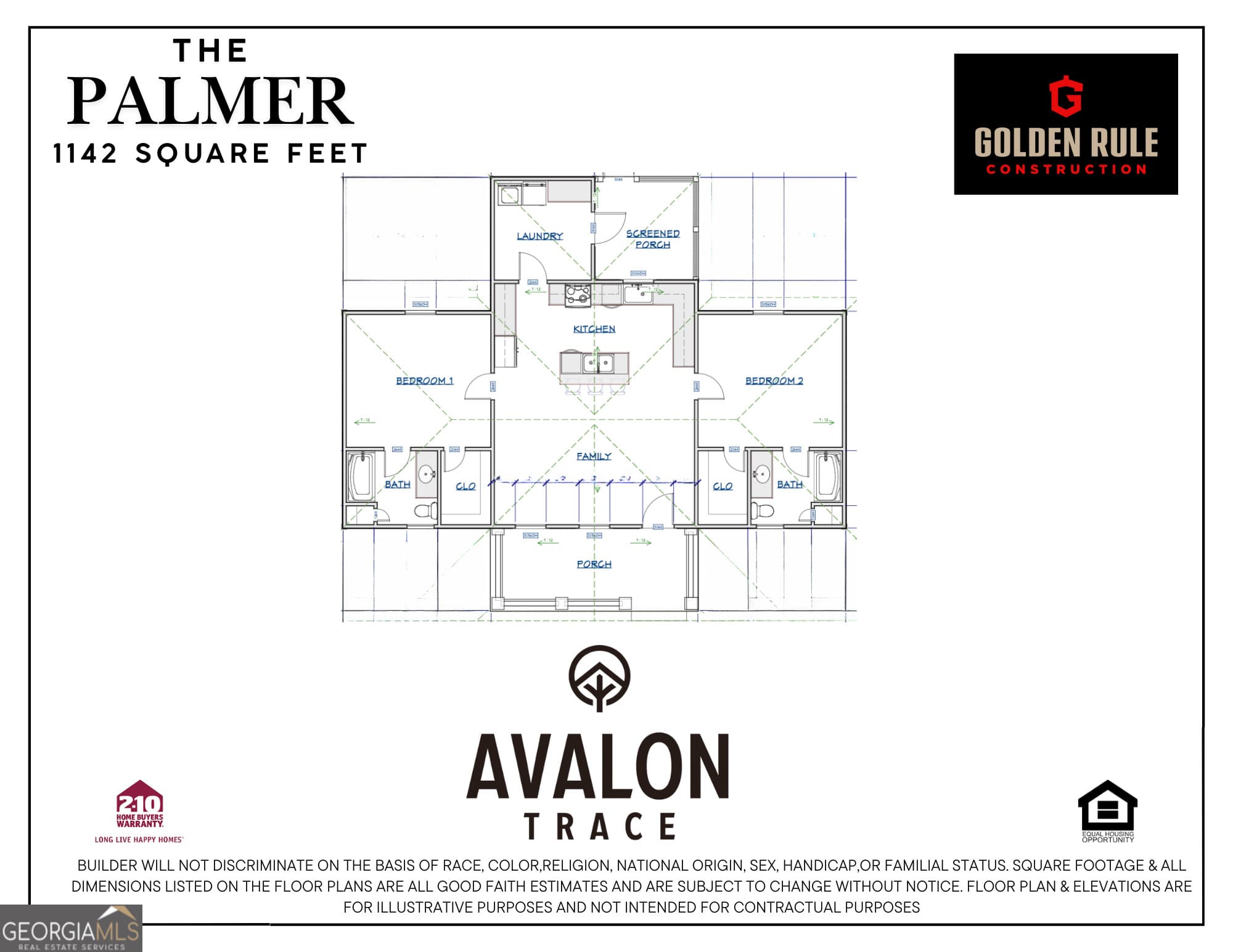 2 bedroom, 2 bathroom, 1,142 sq ft single family residence for sale at 140 Avalon Trace LOT 139, Statesboro, GA 30458 — photo 3