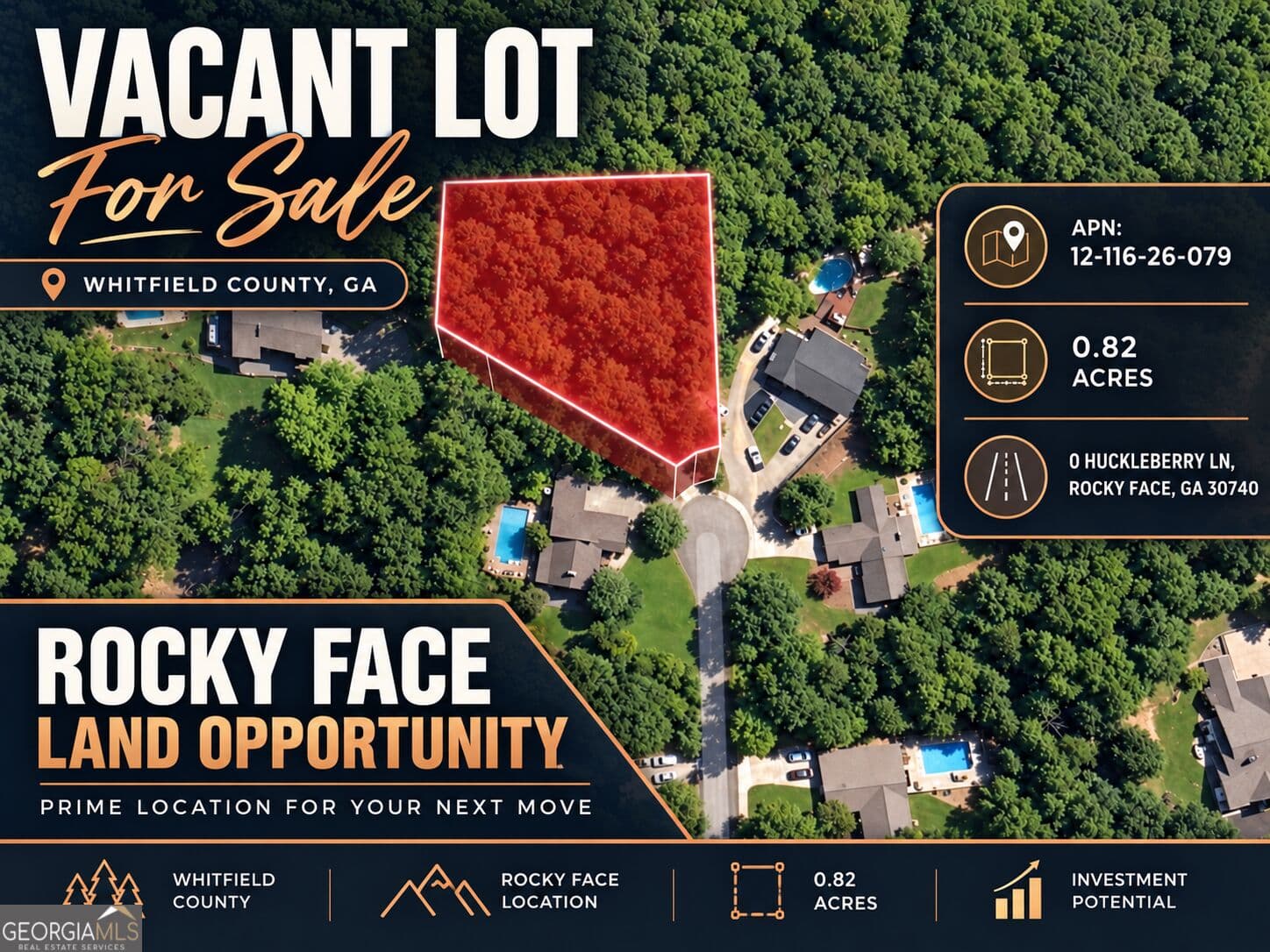 residential lot for sale at 0 Huckleberry Lane, Rocky Face, GA 30740 — photo 1 of 16