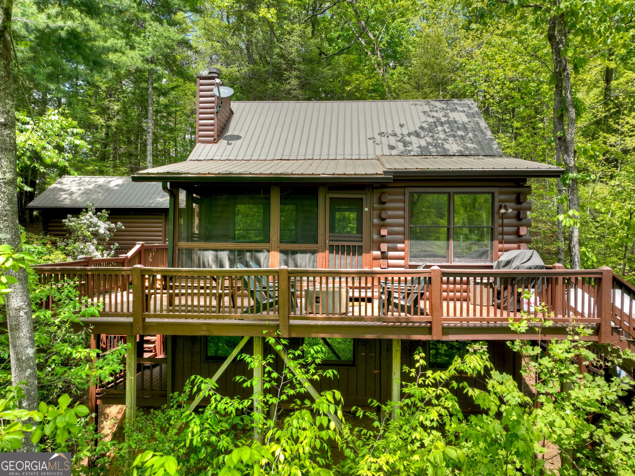 3 bedroom, 2 bathroom, 1,344 sq ft cabin,single family residence for sale at 1822 Hidden Lake Drive, Cherry Log, GA 30522 — photo 2
