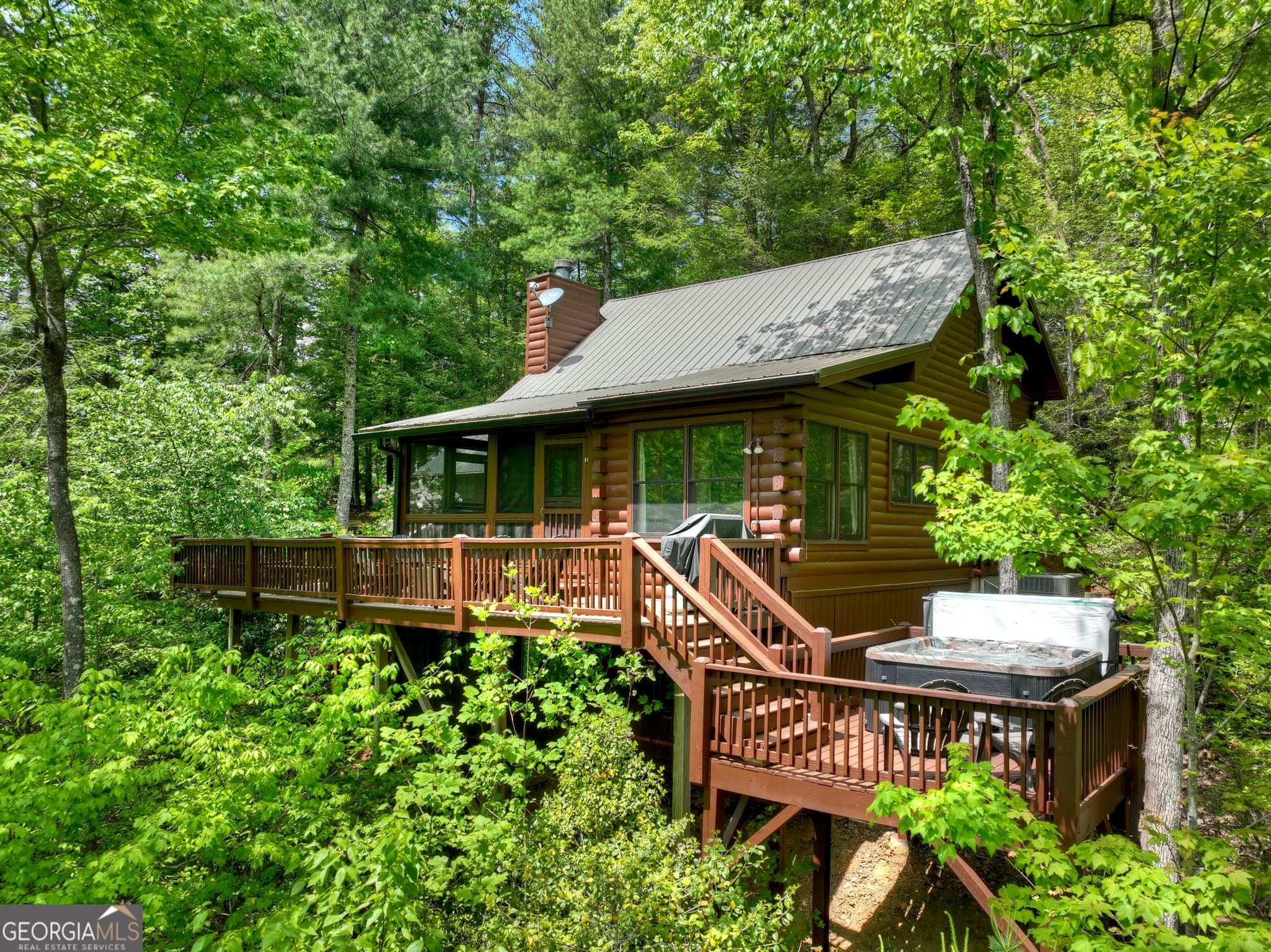 3 bedroom, 2 bathroom, 1,344 sq ft cabin,single family residence for sale at 1822 Hidden Lake Drive, Cherry Log, GA 30522