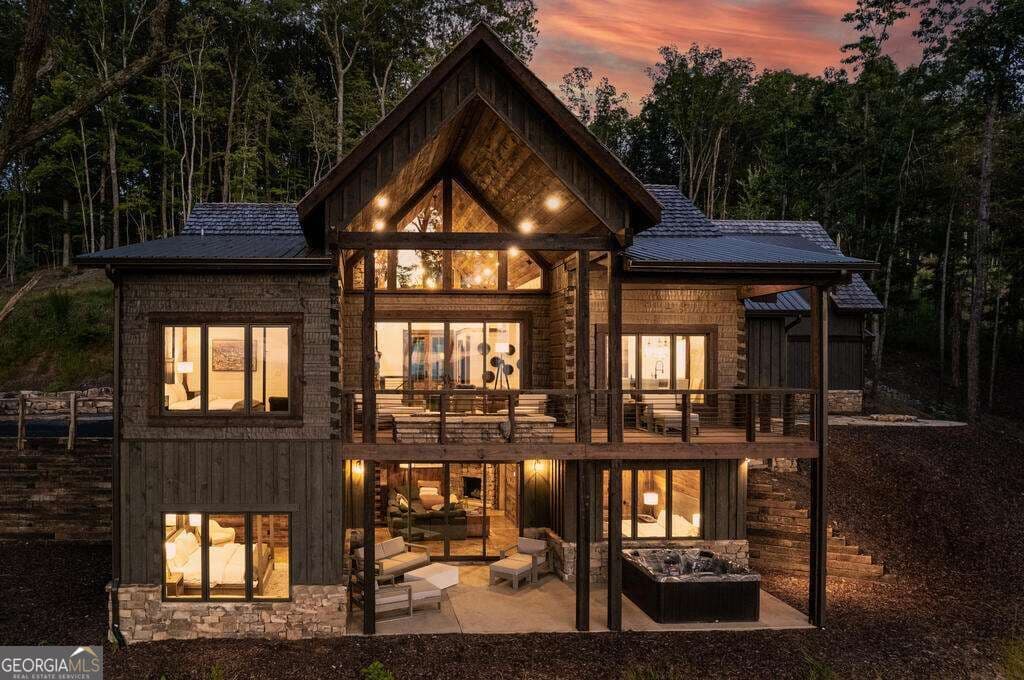 4 bedroom, 3.5 bathroom, 4,632 sq ft cabin,single family residence for sale at 91 Kittatinny Drive, Mineral Bluff, GA 30559