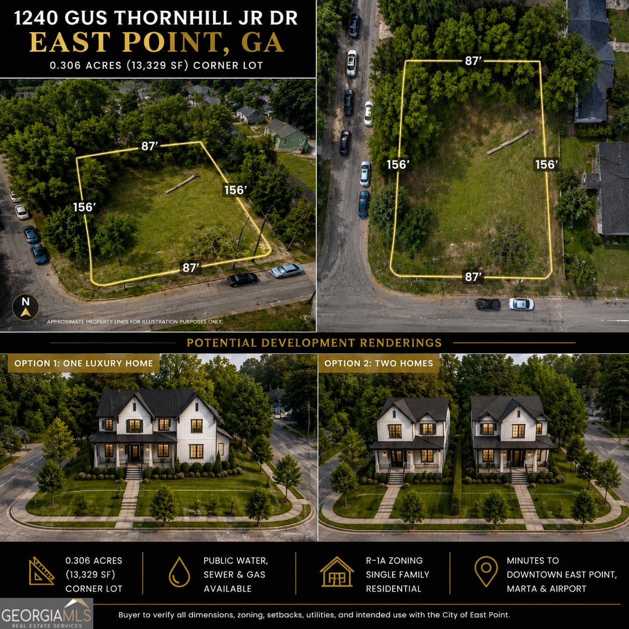 residential lot for sale at 1240 Gus Thornhill Jr Drive, East Point, GA 30344 — photo 1 of 4