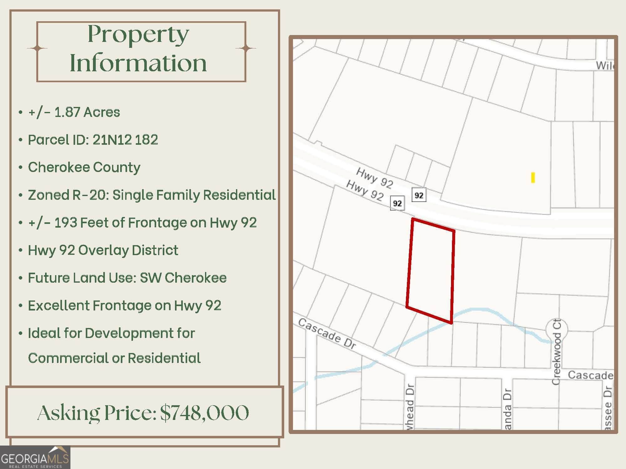 residential lot for sale at 0 Hwy 92 #182, Acworth, GA 30102 — photo 2