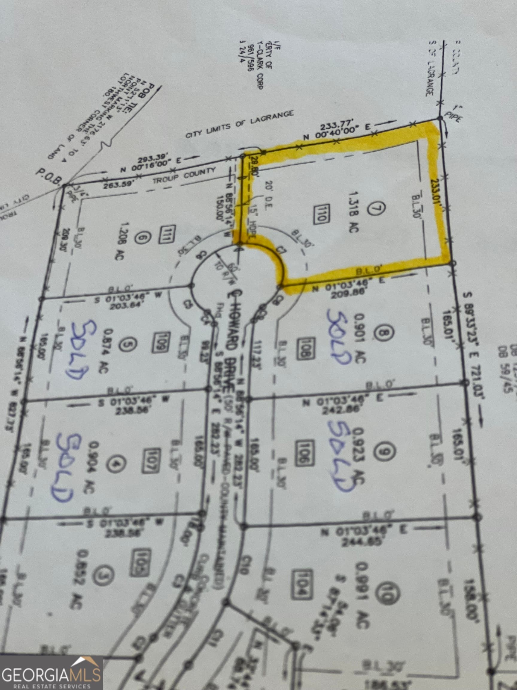 commercial for sale at 110 Howard Drive, Lagrange, GA 30240