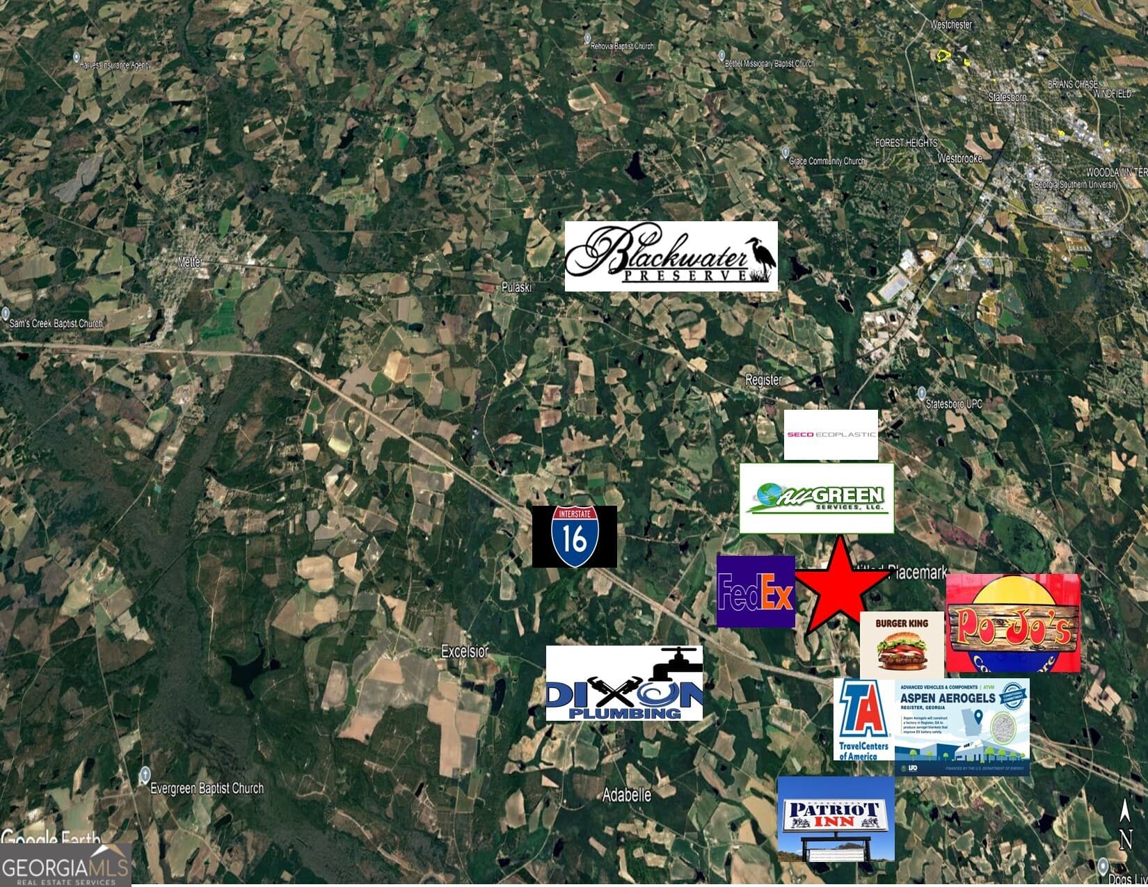 unimproved land for sale at 4530 Us Highway 301, Register, GA 30452