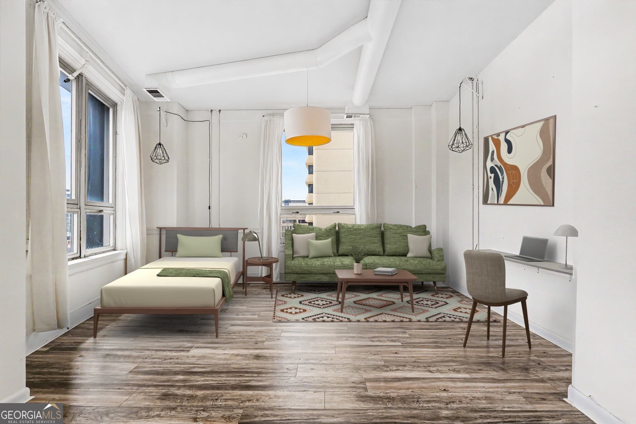 1 bedroom, 1 bathroom, 590 sq ft condominium sold at 20 Marietta Street 9E, Atlanta, GA 30303