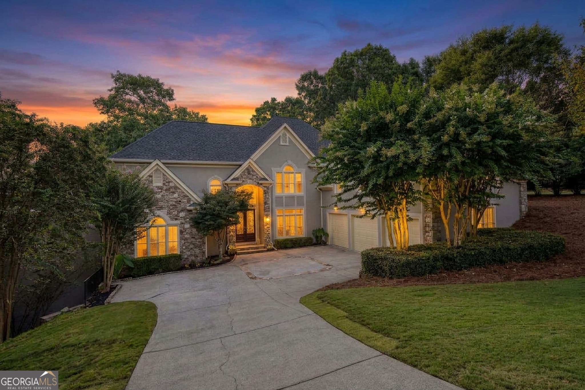 5 bedroom, 5.5 bathroom, 8,055 sq ft single family residence for sale at 8370 Sentinae Chase Drive, Roswell, GA 30076