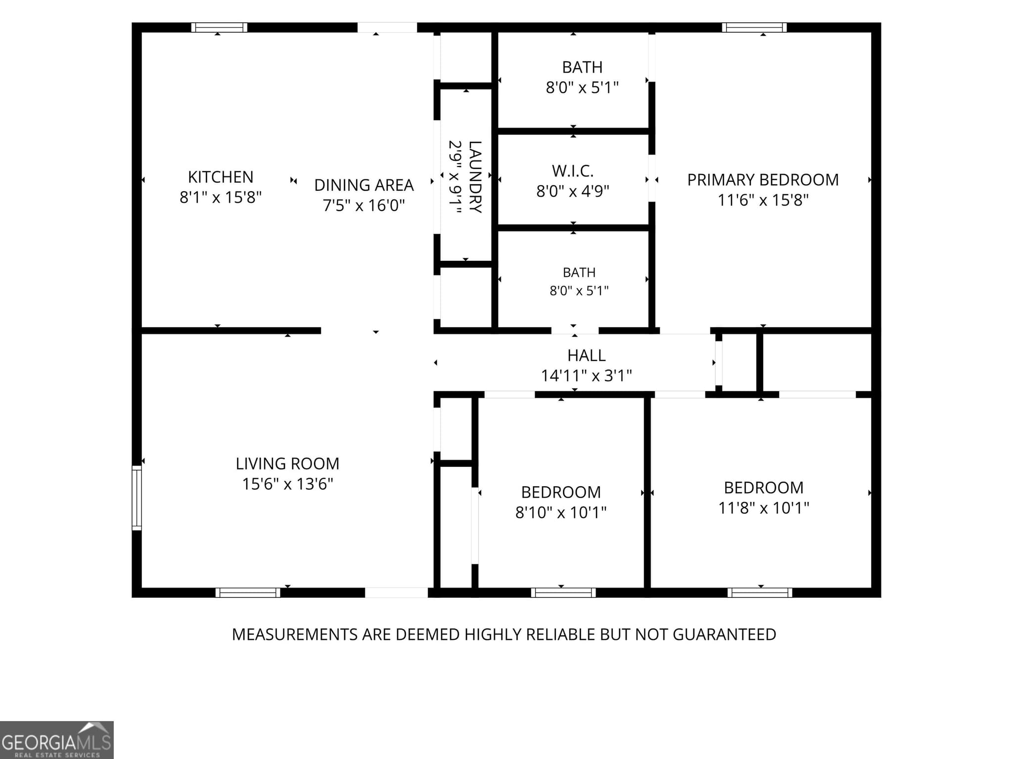 3 bedroom, 2 bathroom, 1,200 sq ft single family residence for sale at 1300 Hill Street, Comer, GA 30629 — photo 6