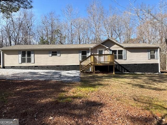 3 bedroom, 2 bathroom, 1,780 sq ft manufactured home,single family residence sold at 764 Hagans Mountain Road, Meansville, GA 30256