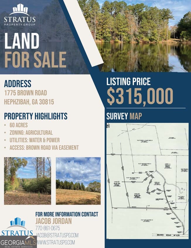 unimproved land for sale at 1775 Brown Road, Hephzibah, GA 30815