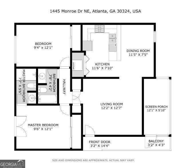 2 bedroom, 2 bathroom, 1,060 sq ft condominium for sale at 1445 Monroe Drive C39, Atlanta, GA 30324 — photo 2