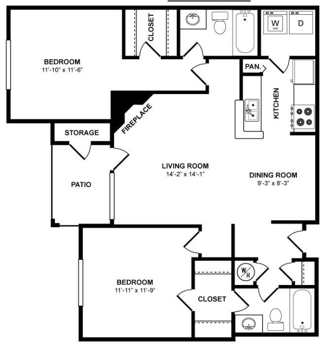 2 bedroom, 2 bathroom, 1,150 sq ft apartment for rent at 2124 Gables Drive 2117, Atlanta, GA 30319 for $1,859 a month — photo 10