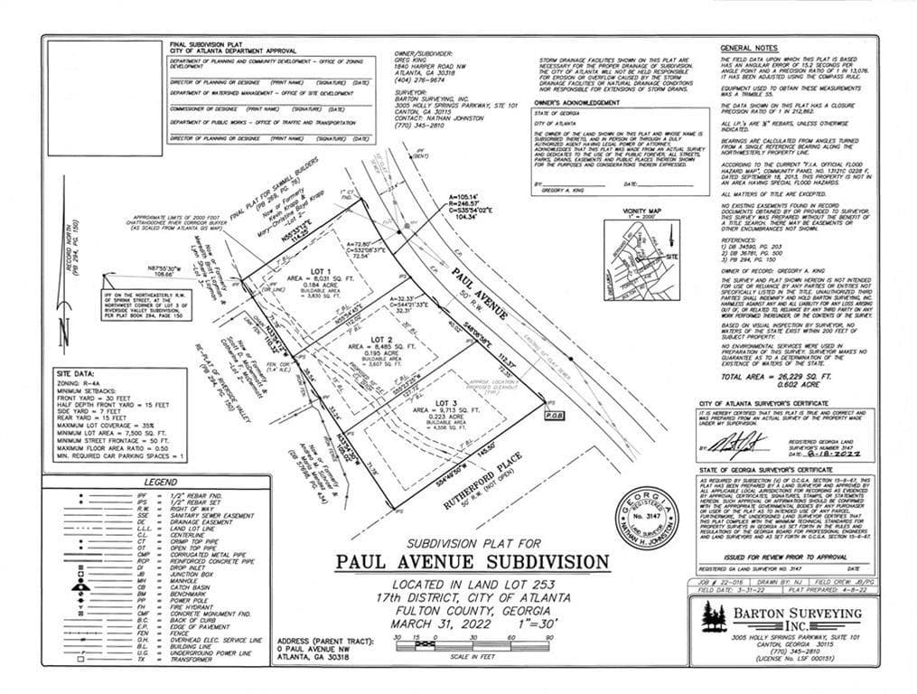 other sold at 0 Paul Avenue, Atlanta, GA 30318