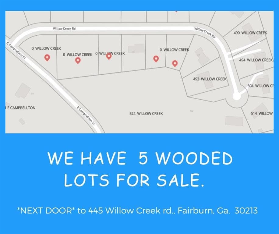 unimproved land for sale at 0 Willow Creek Road, Fairburn, GA 30213 — photo 1 of 41