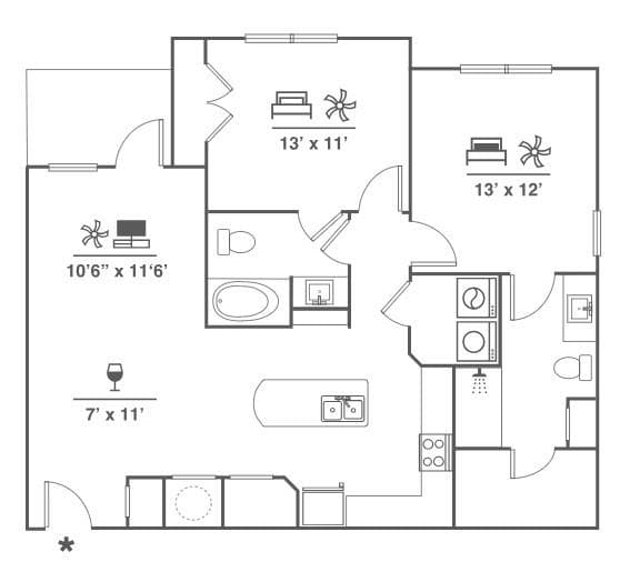 2 bedroom, 2 bathroom, 1,121 sq ft apartment for rent at 2588 Decatur Village Drive 1107, Decatur, GA 30033 for $2,239 a month — photo 10