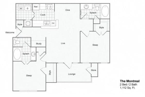 2 bedroom, 2 bathroom, 1,112 sq ft apartment for rent at 3001 North East Expressway 11106, Atlanta, GA 30341 for $1,670 a month — photo 10