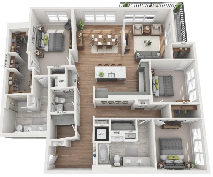 3 bedroom, 3 bathroom, 1,762 sq ft apartment for rent at 530 East Paces Ferry Road 936, Atlanta, GA 30305 for $3,187 a month — photo 8